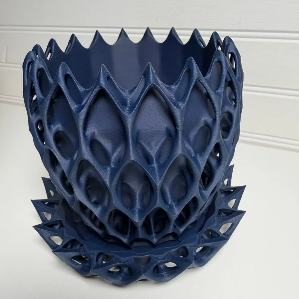 Invader Planter Pot, Small Indoor Flower Pot, Modern Planter with Saucer
